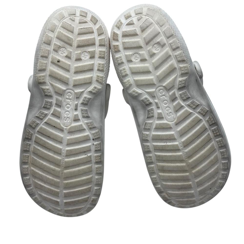 Crocs Classic Lined Clogs White Size M9 W11 Fuzzy Fleece Lined Slip On Shoes - Picture 9 of 11
